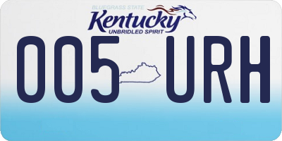 KY license plate 005URH