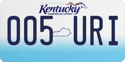 KY license plate 005URI