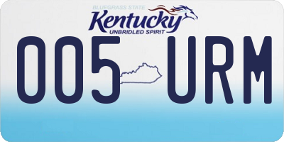 KY license plate 005URM