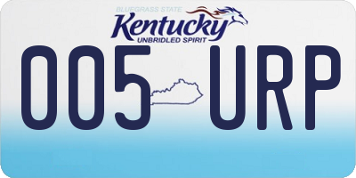 KY license plate 005URP