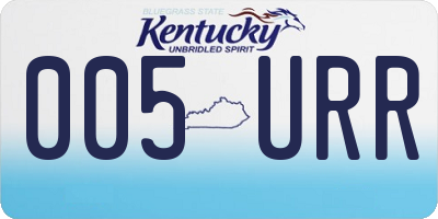 KY license plate 005URR
