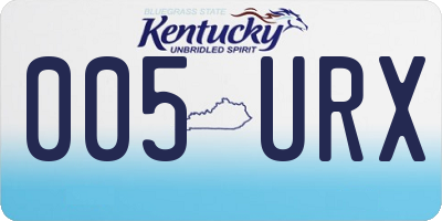 KY license plate 005URX