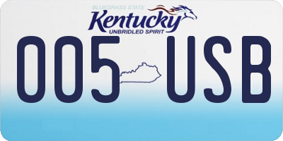 KY license plate 005USB