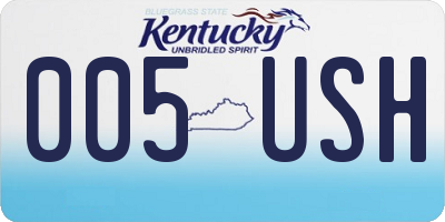 KY license plate 005USH