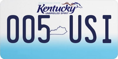 KY license plate 005USI