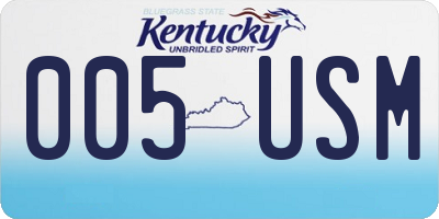 KY license plate 005USM