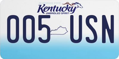 KY license plate 005USN