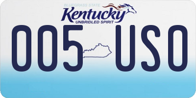 KY license plate 005USO