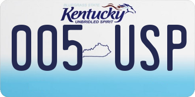 KY license plate 005USP