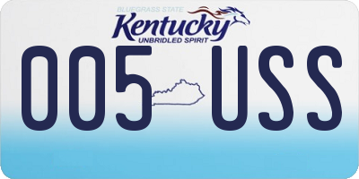 KY license plate 005USS