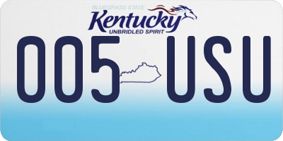 KY license plate 005USU