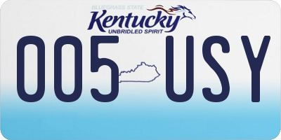 KY license plate 005USY