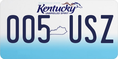 KY license plate 005USZ