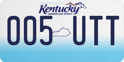 KY license plate 005UTT