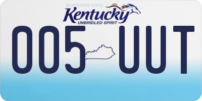 KY license plate 005UUT