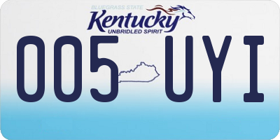 KY license plate 005UYI