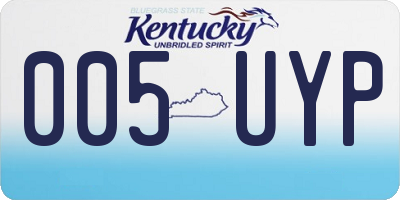 KY license plate 005UYP