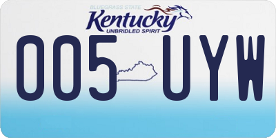 KY license plate 005UYW
