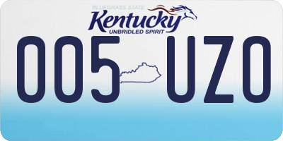 KY license plate 005UZO