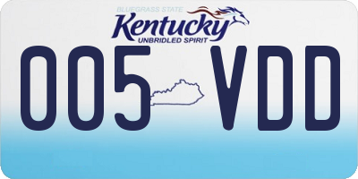 KY license plate 005VDD