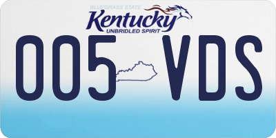 KY license plate 005VDS