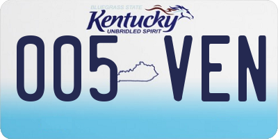 KY license plate 005VEN