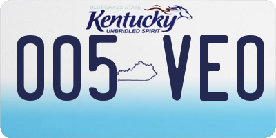 KY license plate 005VEO