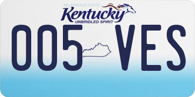 KY license plate 005VES