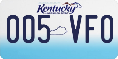 KY license plate 005VFO