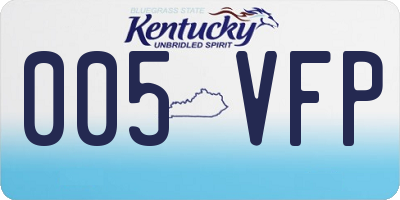 KY license plate 005VFP