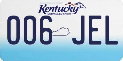 KY license plate 006JEL