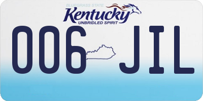 KY license plate 006JIL
