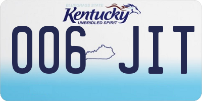 KY license plate 006JIT