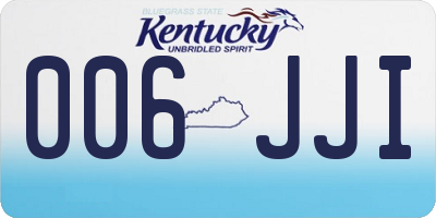 KY license plate 006JJI