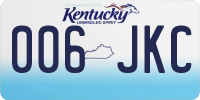 KY license plate 006JKC
