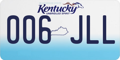 KY license plate 006JLL