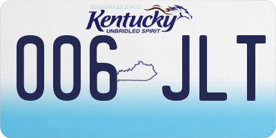 KY license plate 006JLT