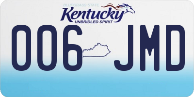 KY license plate 006JMD