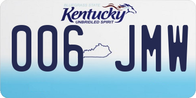 KY license plate 006JMW