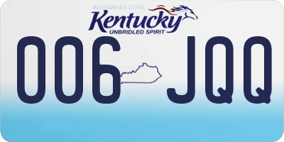KY license plate 006JQQ