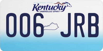 KY license plate 006JRB