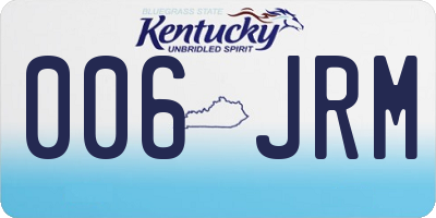 KY license plate 006JRM