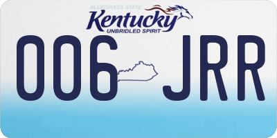 KY license plate 006JRR