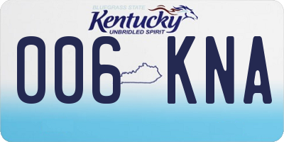 KY license plate 006KNA