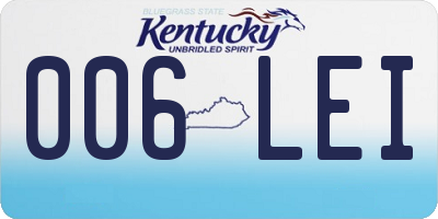 KY license plate 006LEI