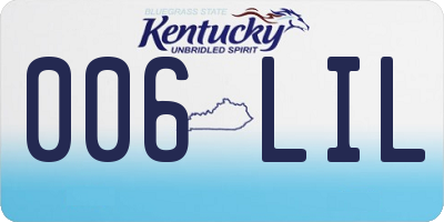 KY license plate 006LIL