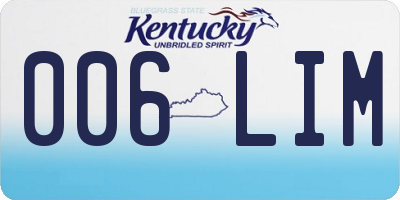 KY license plate 006LIM