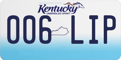 KY license plate 006LIP