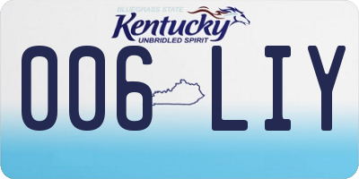KY license plate 006LIY