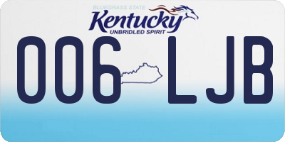 KY license plate 006LJB